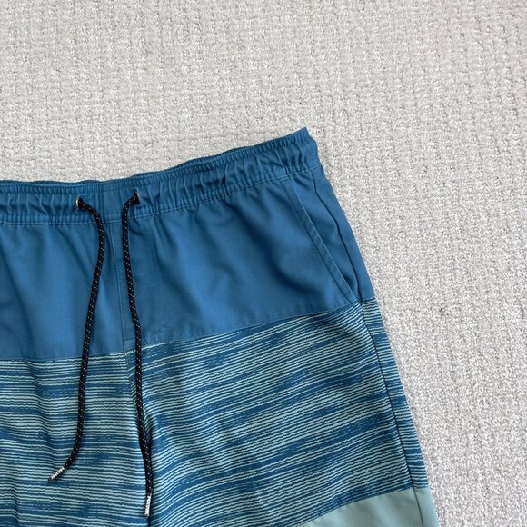 Y2K Tony Hawk Board Shorts Reflex Stretch Electric Blue / Teal Men Sz 32 Surf - Picture 5 of 13